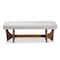Baxton Studio Theo Mid-Century Beige Upholstered Walnut Finished Bench 159-9834 - alternate 7
